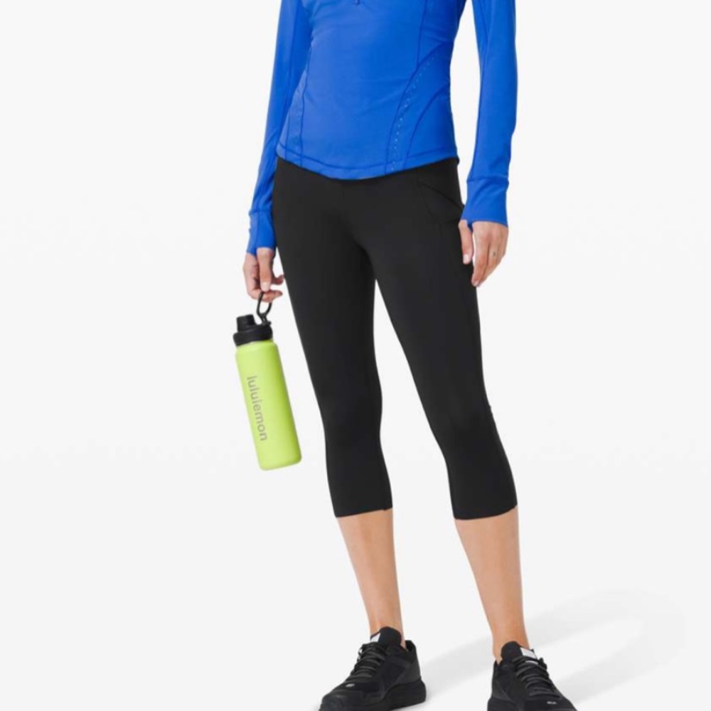 Lululemon Fast and Free Crop II 19" *Non-Reflective Cool 4